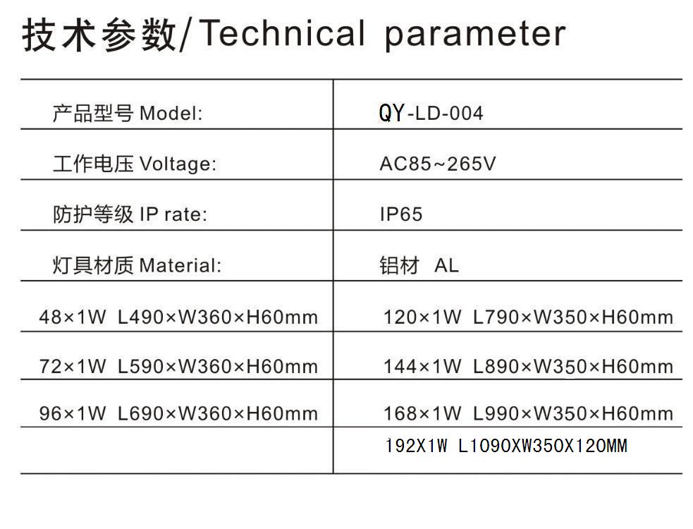 QY-LD-004集成路燈